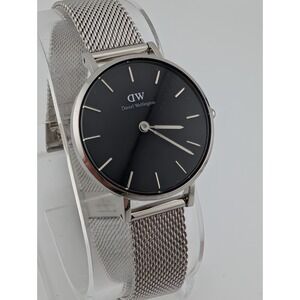 Daniel Wellington Petite Sterling Watch Womenโ Mesh Metal Band- New Battery